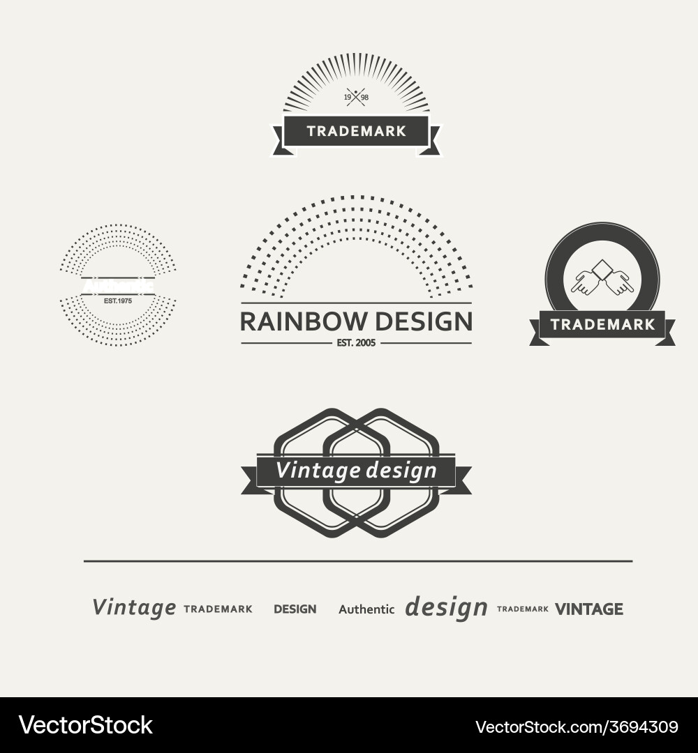 Set of simple elements for design vector image