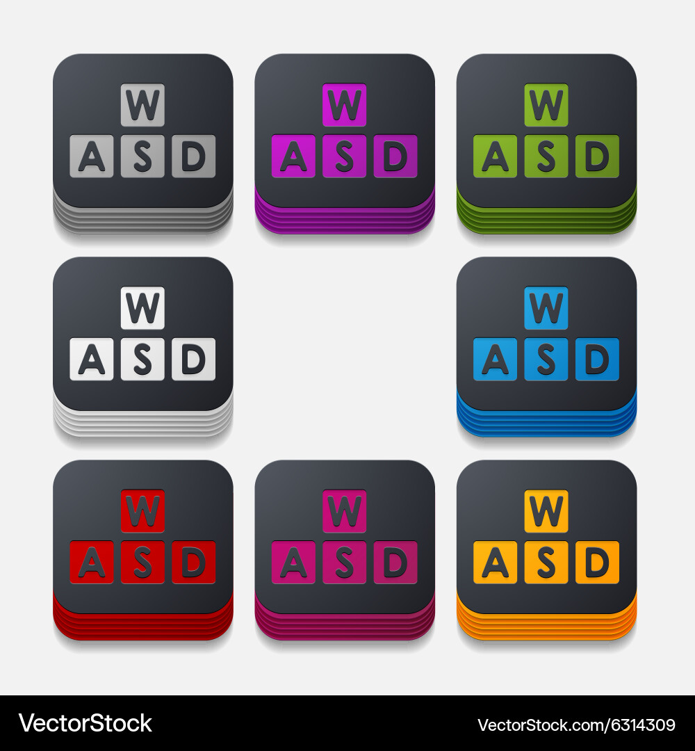 Square button keypad Vector Image