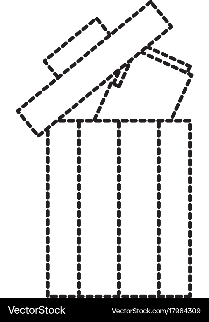 Trash can folder file information delete web vector image