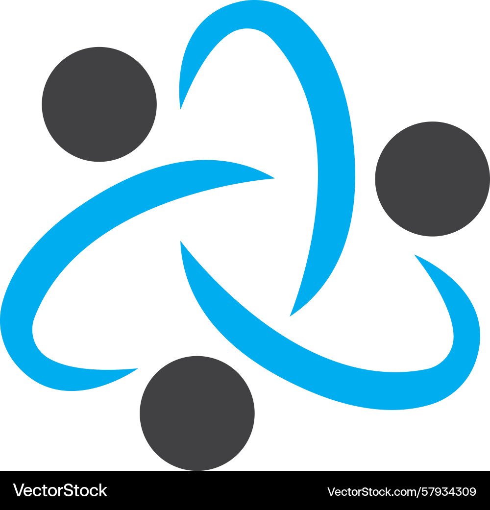 Unity and connection abstract logo for teams Unity and connection abstract logo for teams Vector Image