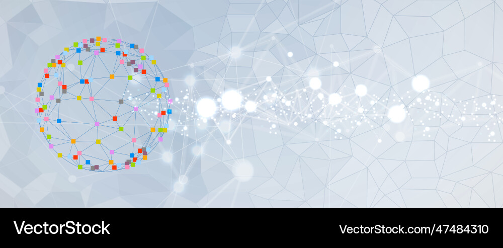 Abstract artificial intelligence cloud computing Abstract artificial intelligence cloud computing vector image