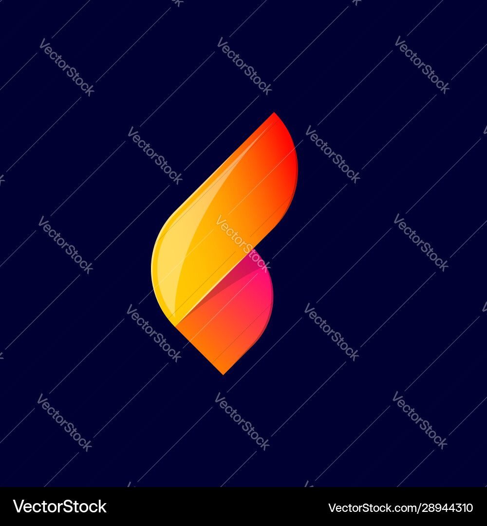 Abstract gradient color icon design for your Vector Image