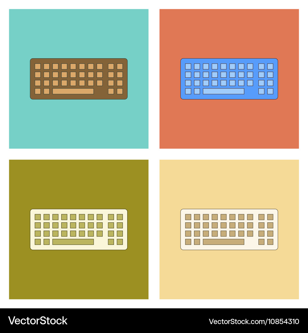Assembly flat icon computer keyboard vector image