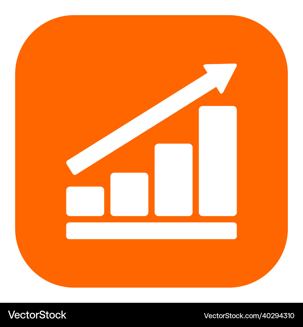 Bar chart and app icon Vector Image