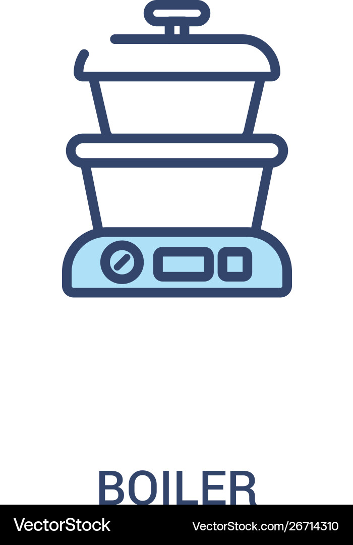 Boiler concept 2 colored icon simple line element Boiler concept 2 colored icon simple line element Vector Image