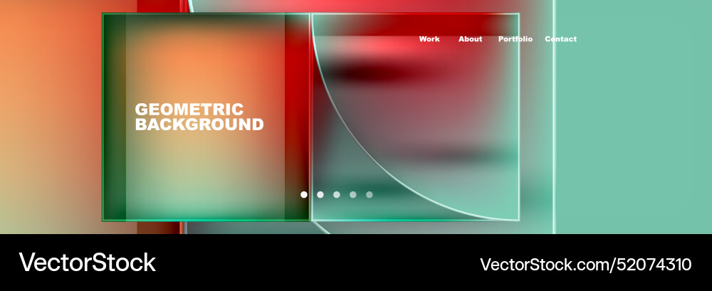 Circle triangle geometric web site page template Vector Image