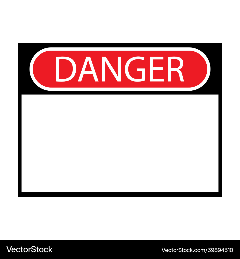 Danger computer window warning dialog technology vector image