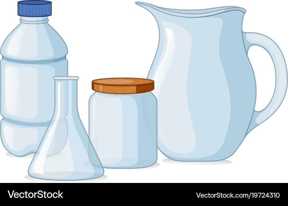 Different types of containers Vector Image
