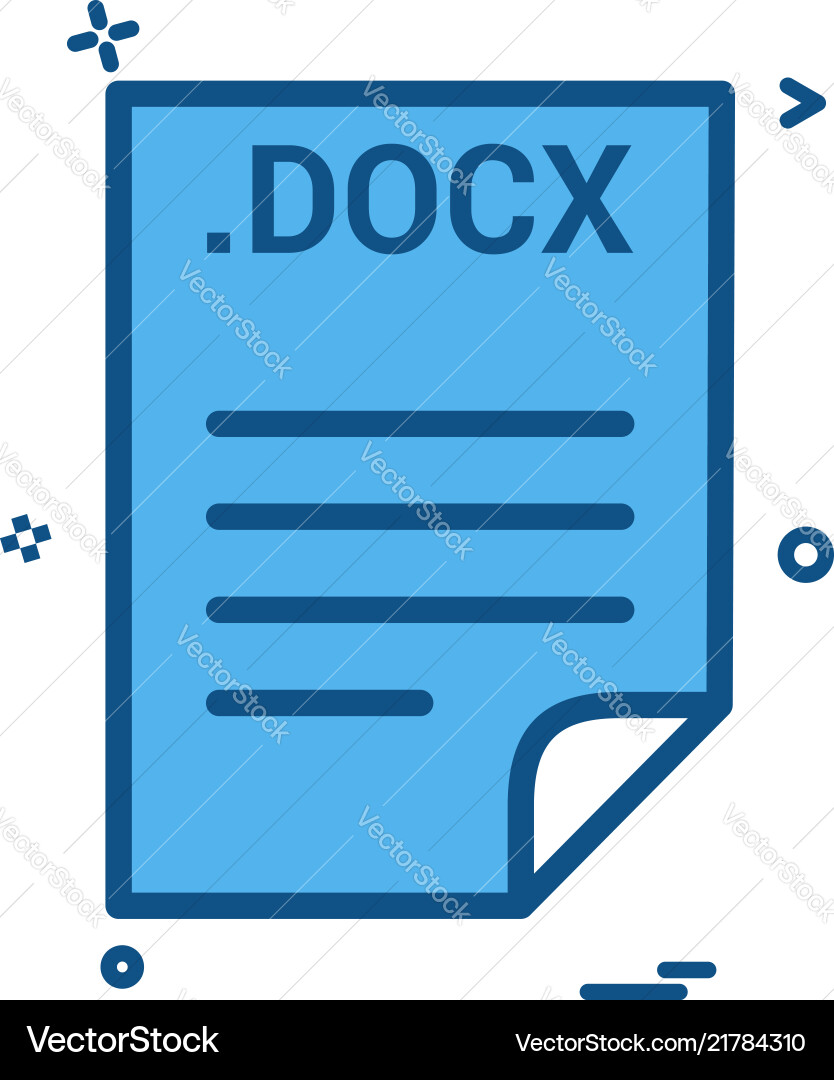 Docx application download file files format icon Docx application download file files format icon vector image