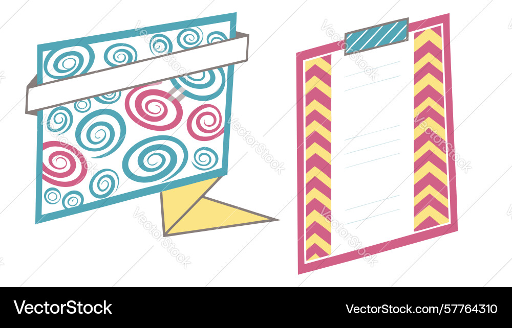 Dynamic patterned vertical display banners design Vector Image