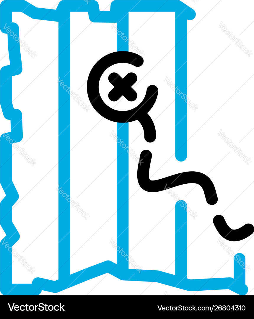 Escape quest map icon outline style Escape quest map icon outline style vector image