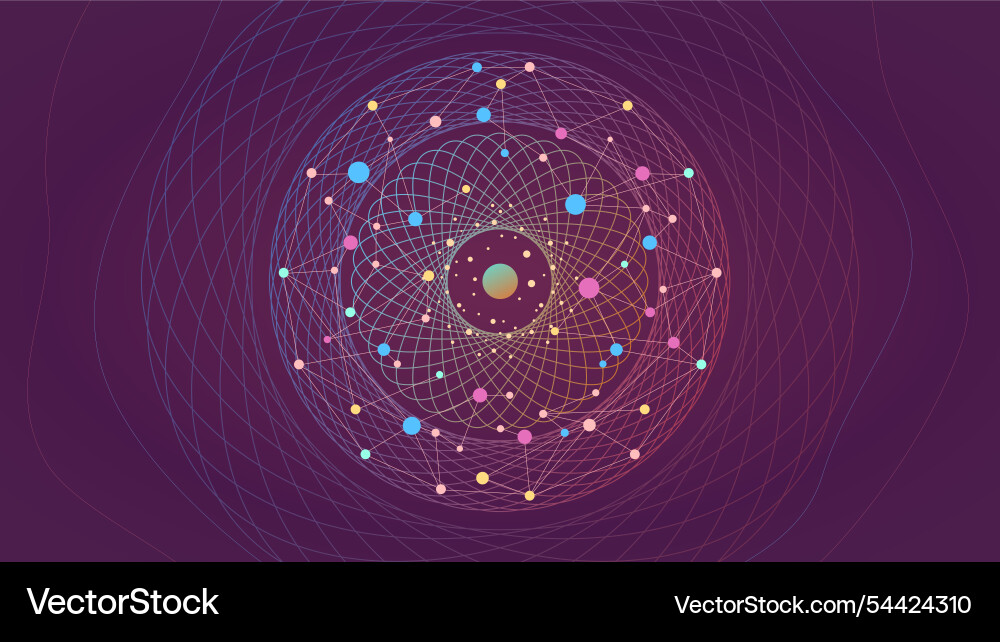 Fractal circles background for global data ai Fractal circles background for global data ai Vector Image
