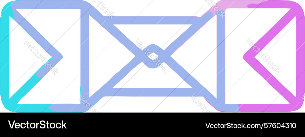 Gradient envelope mail icon design generative ai vector image