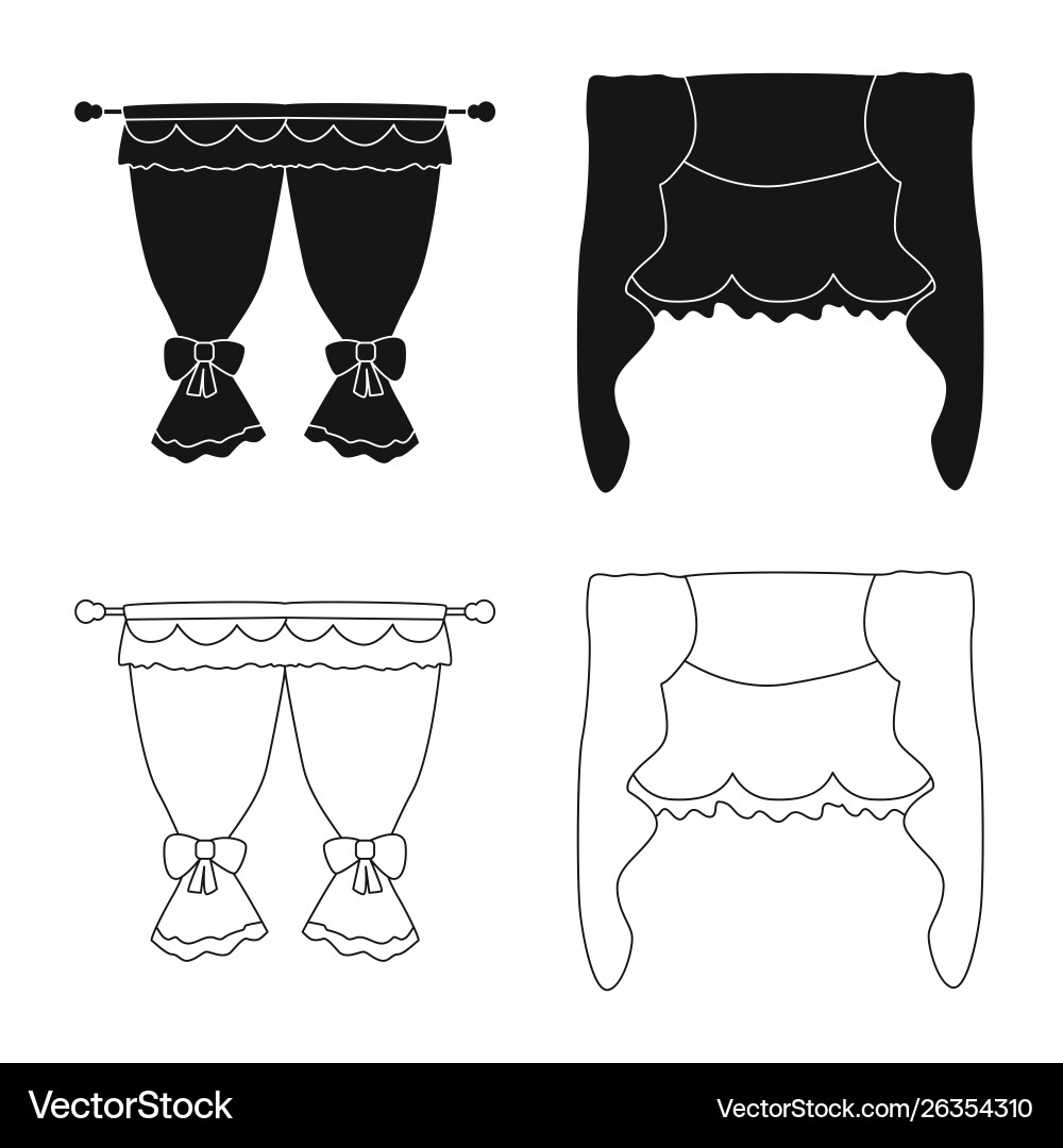 Isolated object curtains and drapes symbol Vector Image