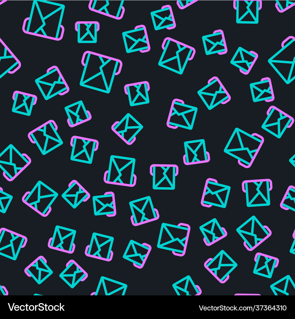 Line envelope icon isolated seamless pattern Vector Image