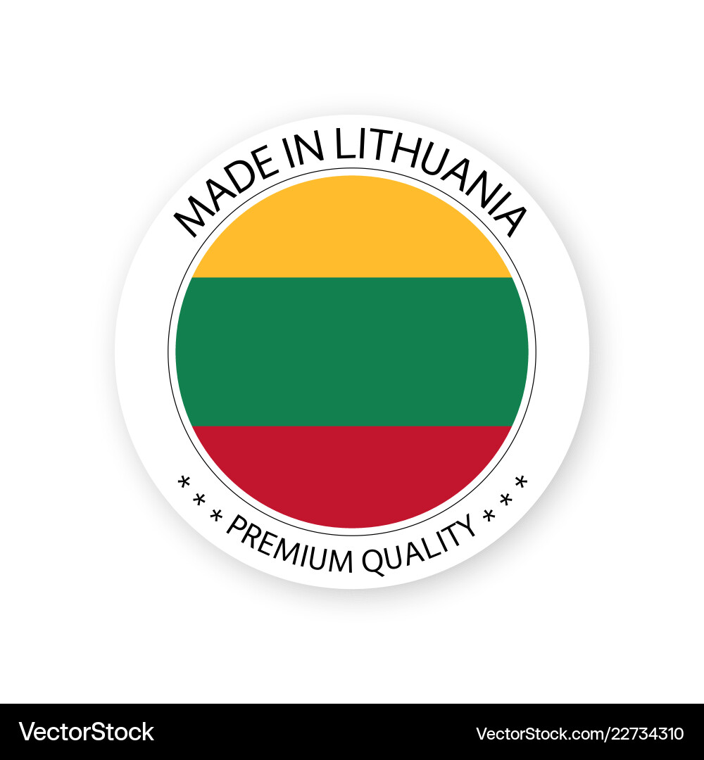 Made in Lithuania Label vector image