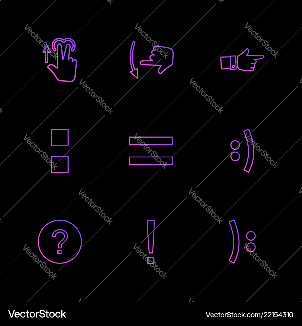 Maths emoji equals hands pointer arrows vector image