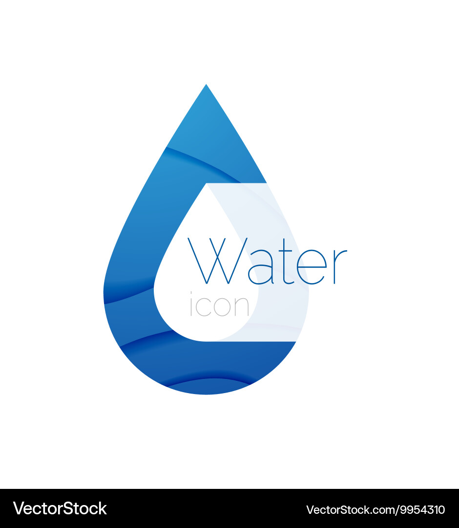 Minimal abstract droplet logotype Vector Image