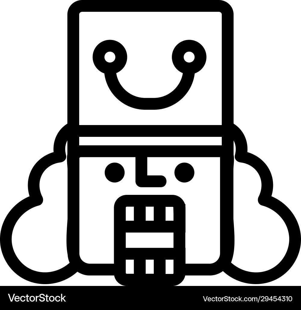 Nutcracker icon isolated contour symbol Vector Image