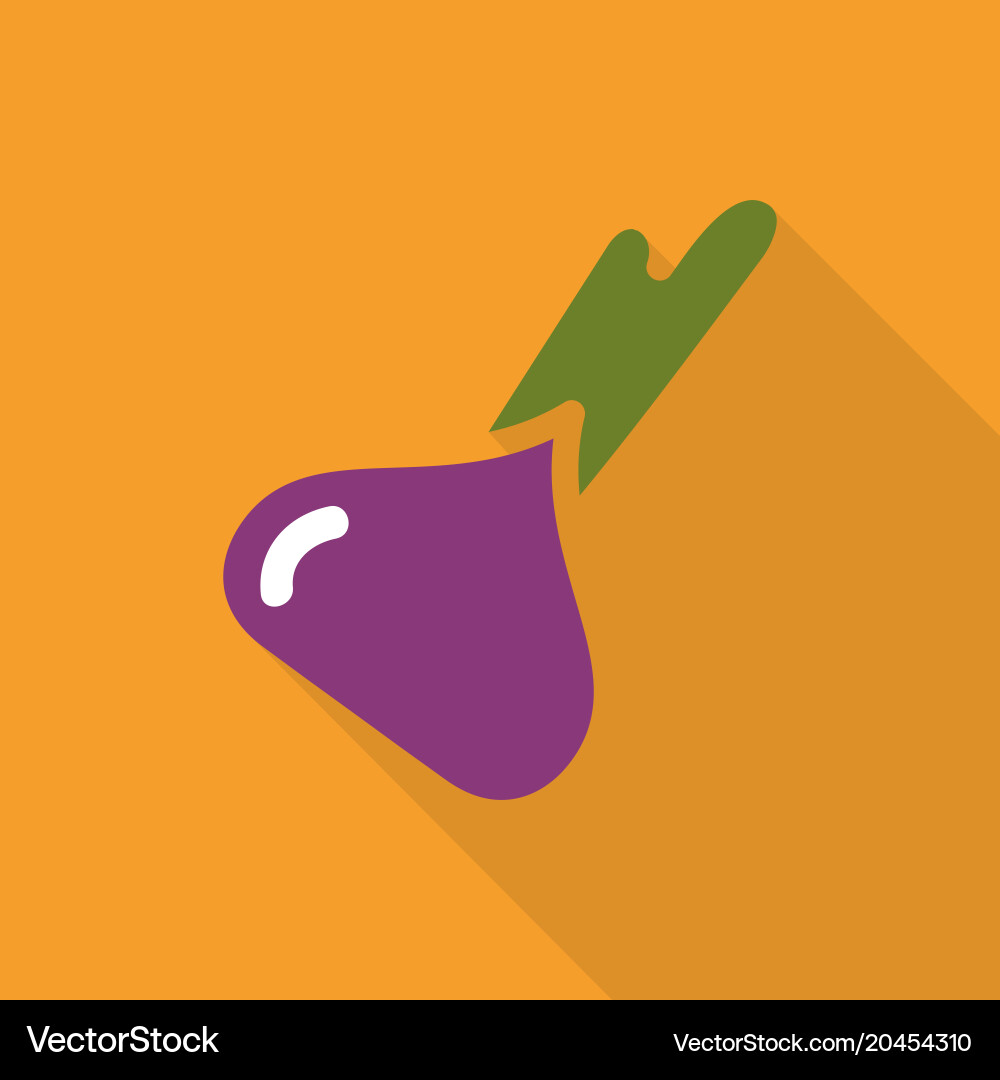 Onion bulb flat icon colorful logo Vector Image