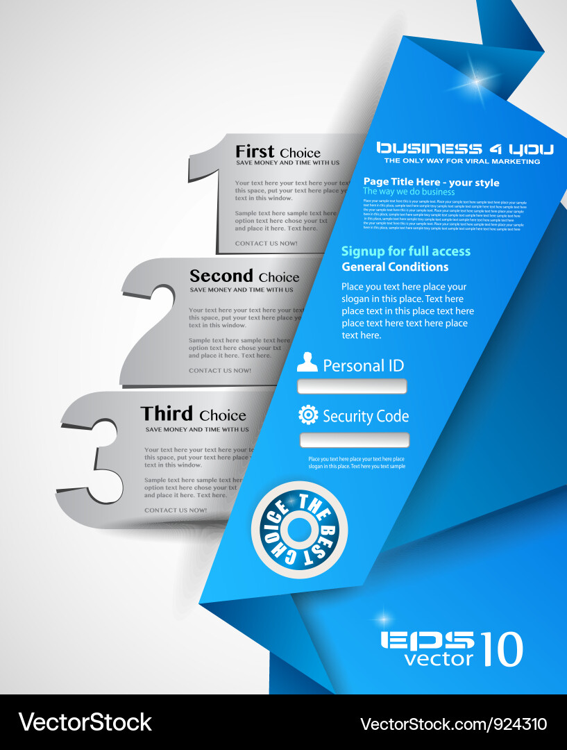 Option Bars - 1 2 3 Display vector image