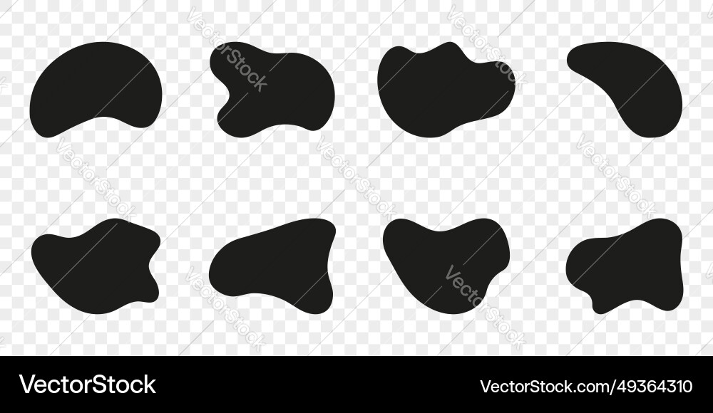 Organic blob irregular shape on transparent Vector Image