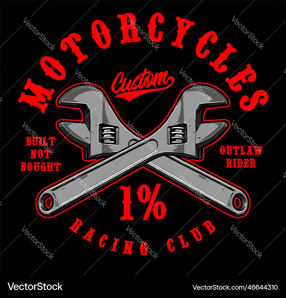 Patch biker design template Patch biker design template vector image