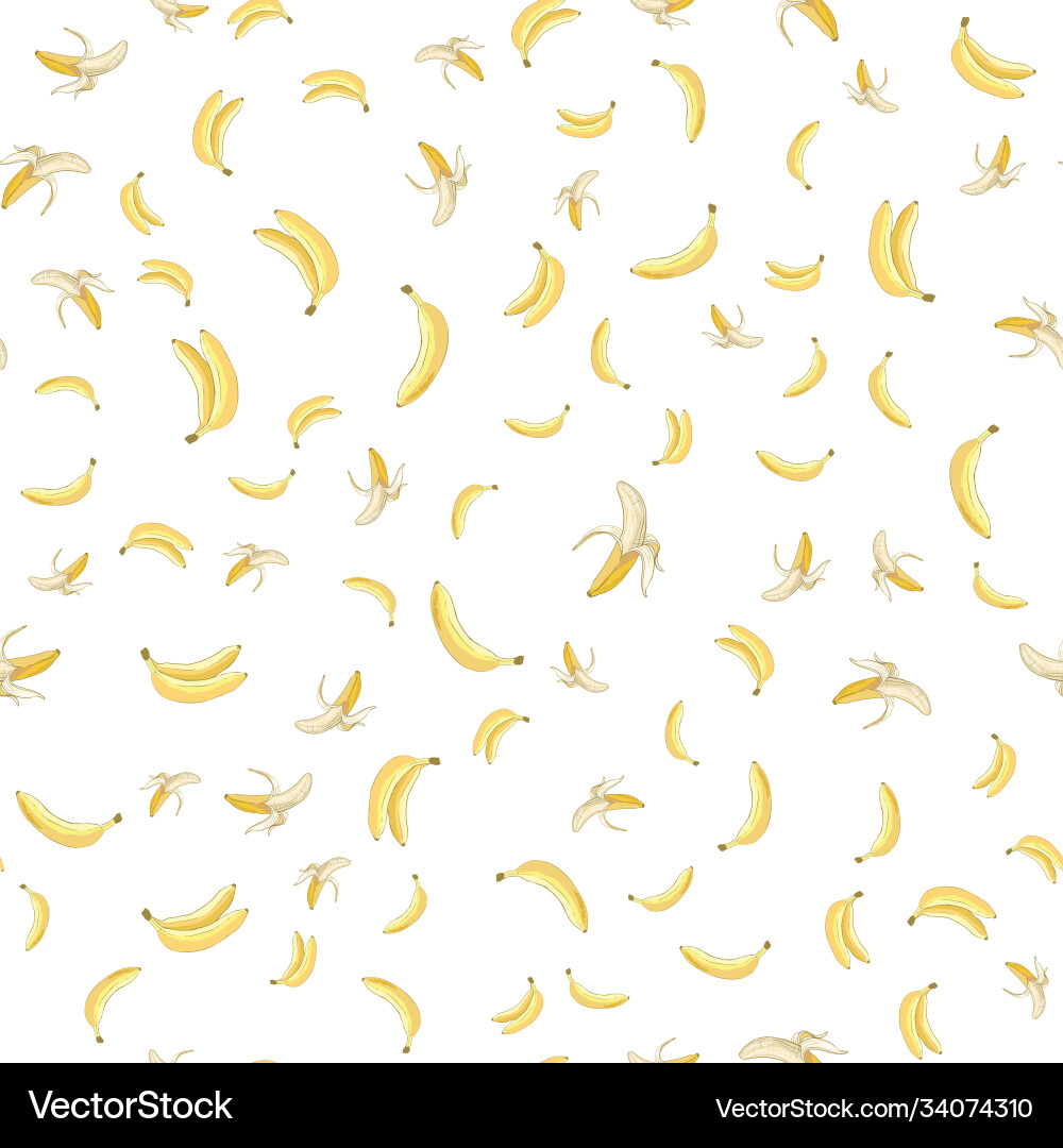 Rgb seamless banana pattern background Rgb seamless banana pattern background vector image