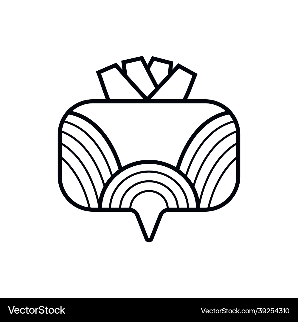 Root crop icon with pattern isolated on white Root crop icon with pattern isolated on white vector image