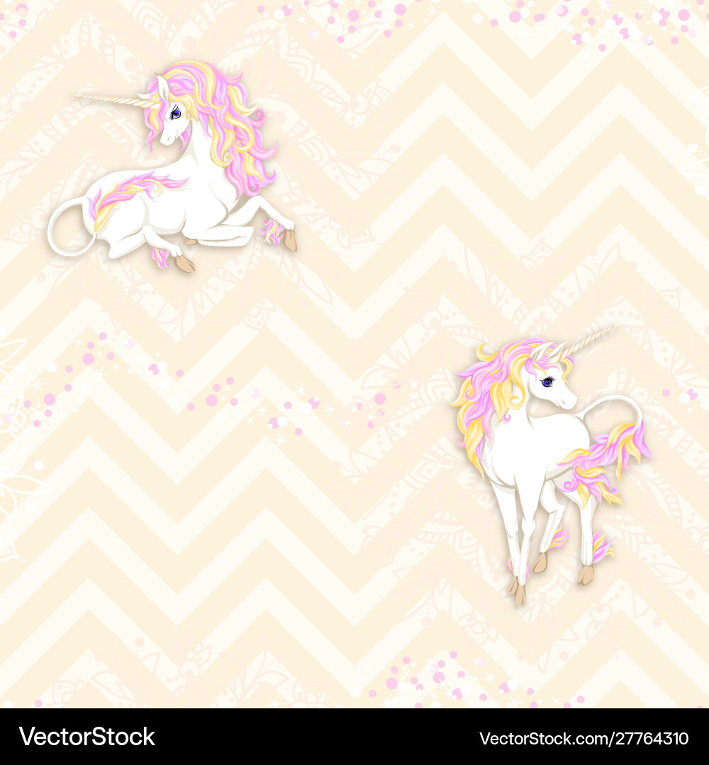 Seamless pattern background with unicorn Seamless pattern background with unicorn vector image