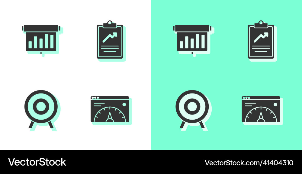 Set website statistic board with graph chart Vector Image