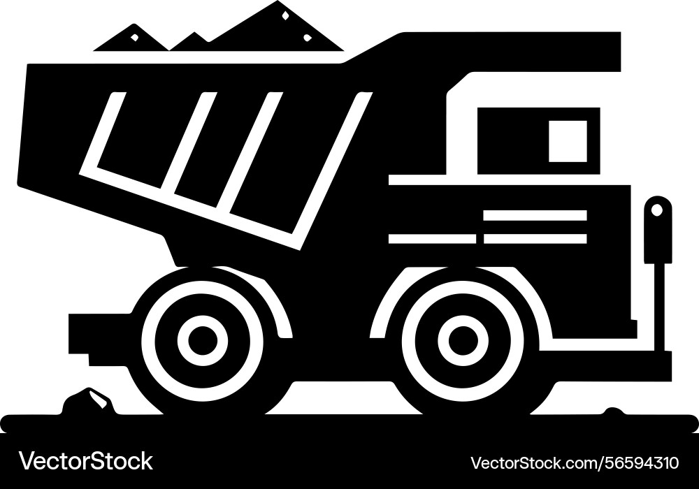 Simple icon of a mining carts logo design Simple icon of a mining carts logo design vector image