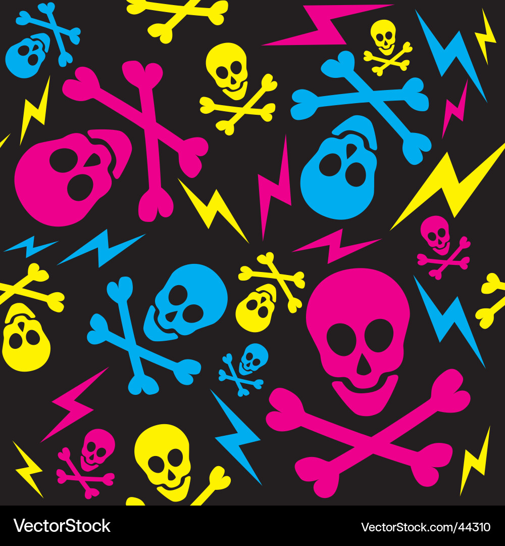Skull Motif Pattern vector image