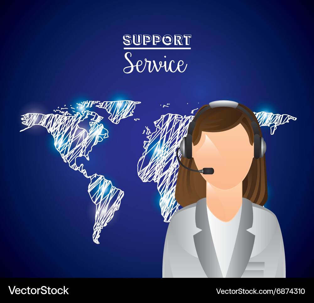 Support service design Vector Image