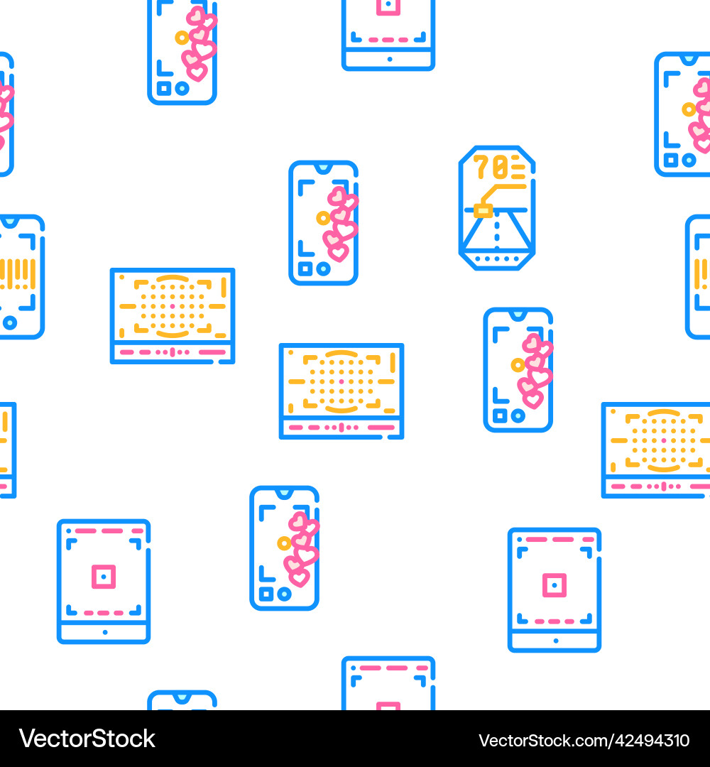 Viewfinder smartphone function icons set Viewfinder smartphone function icons set Vector Image