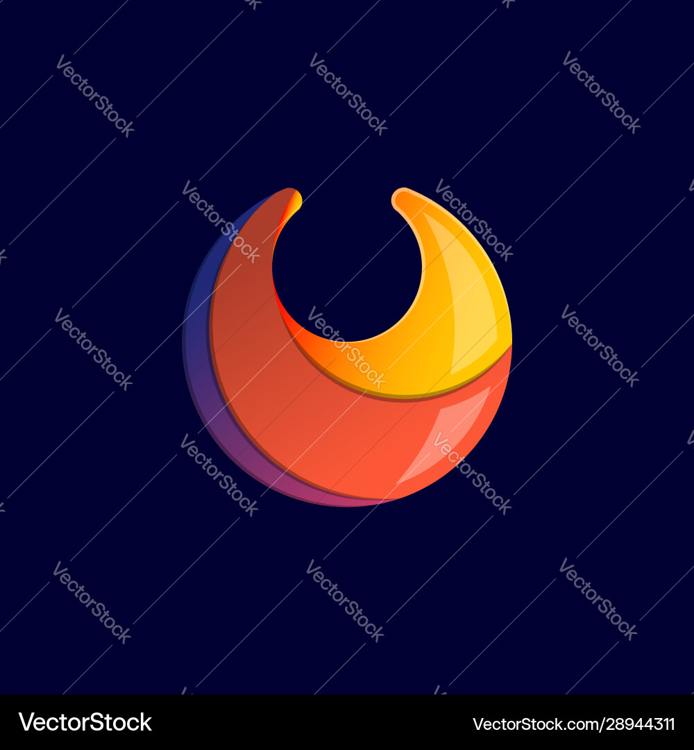 Abstract gradient color icon design for your Vector Image