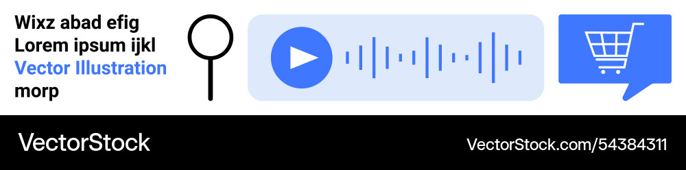 Audio playback button shopping cart and search Audio playback button shopping cart and search vector image