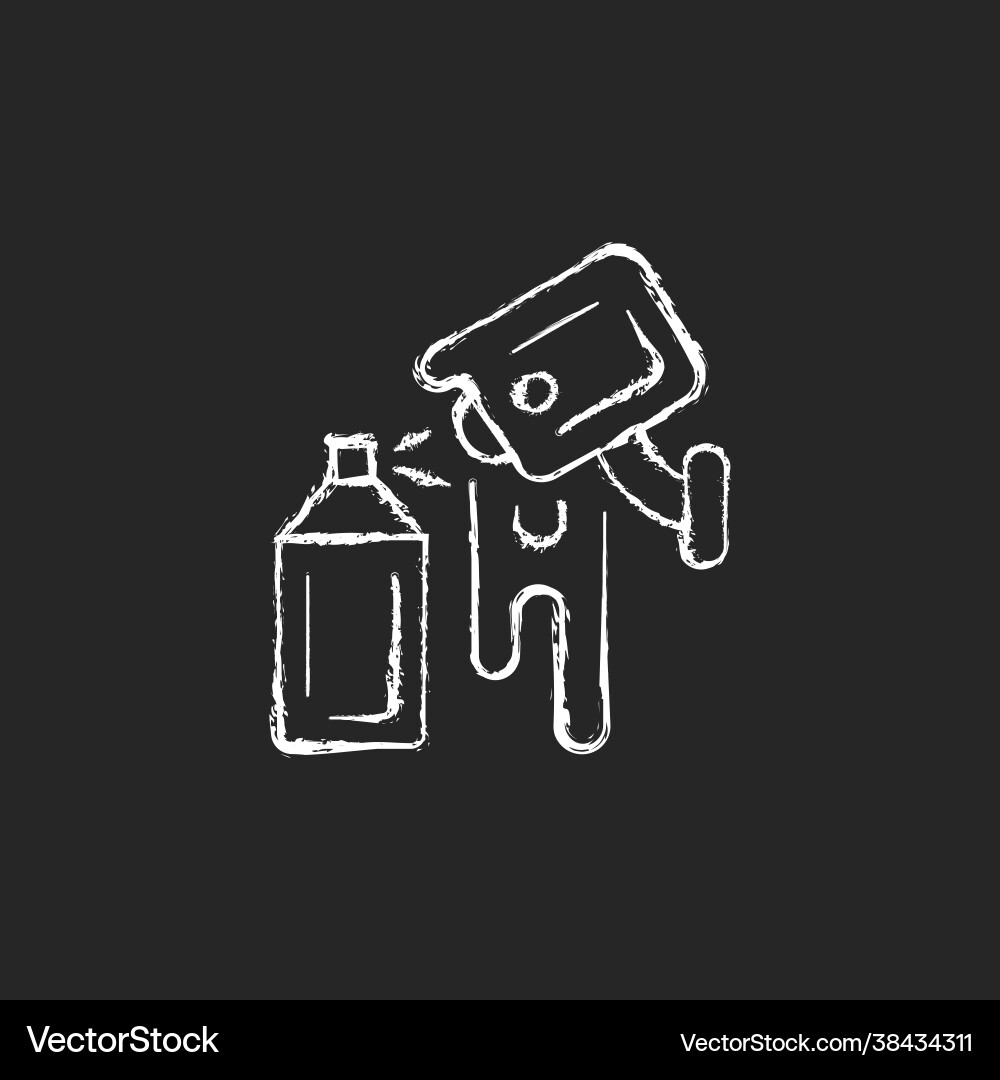 Avoiding graffiti damage with security camera vector image