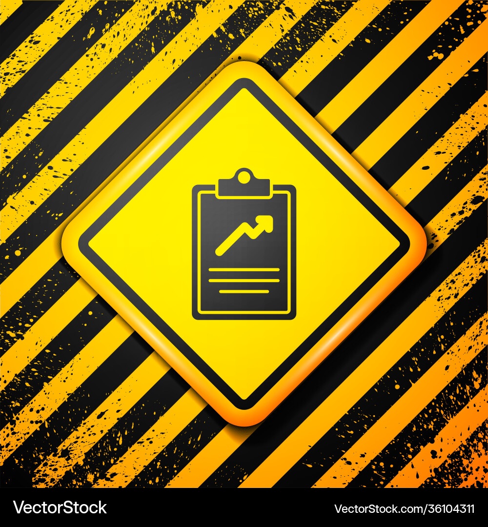 Black clipboard with graph chart icon isolated Black clipboard with graph chart icon isolated Vector Image