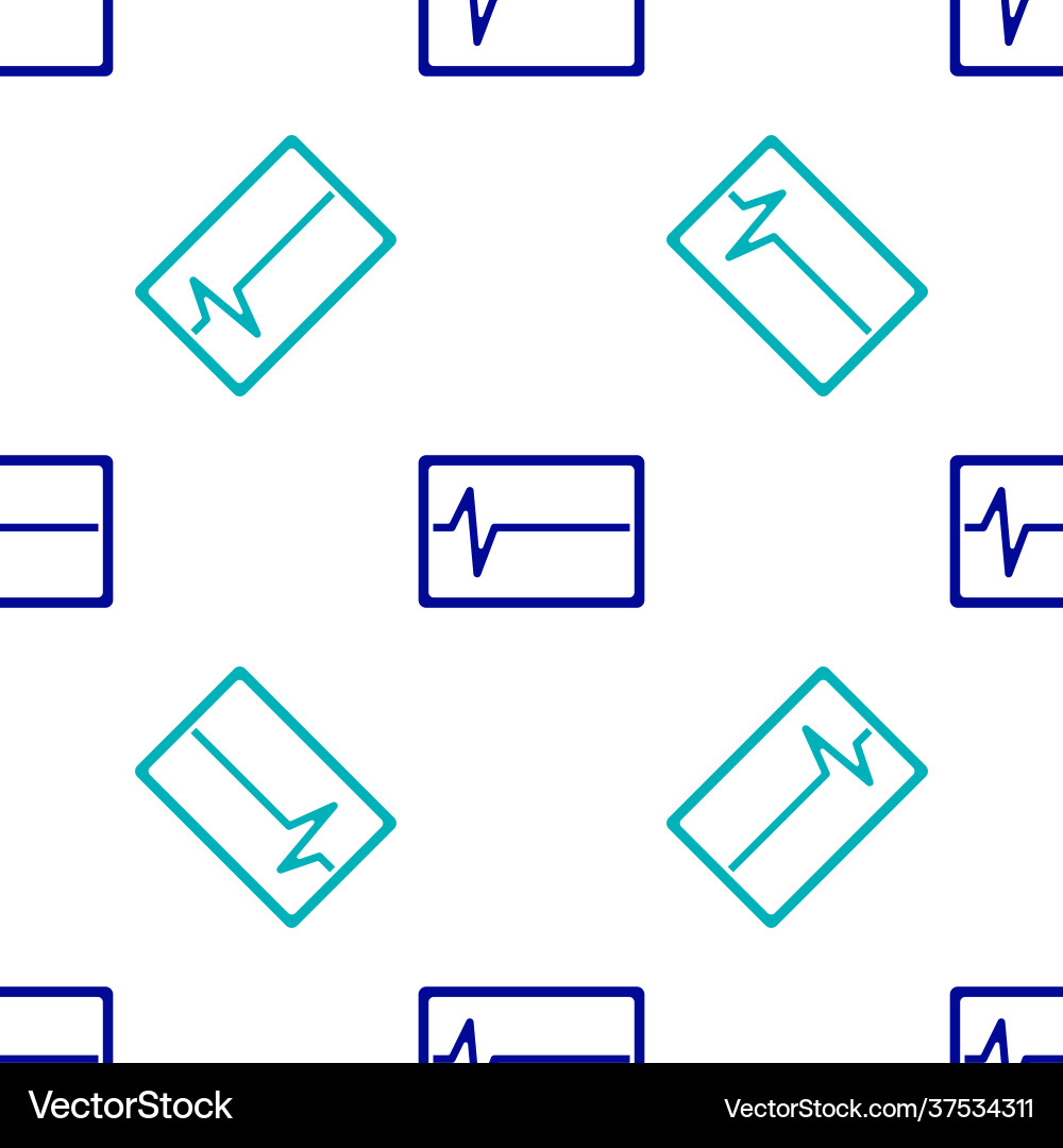 Blue beat dead in monitor icon isolated seamless Blue beat dead in monitor icon isolated seamless vector image