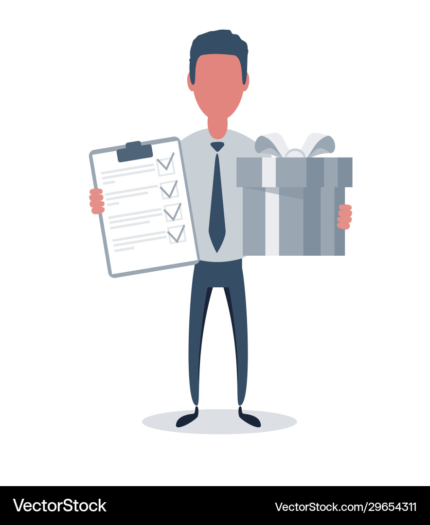 Businessman or clerk male character in trendy Businessman or clerk male character in trendy vector image