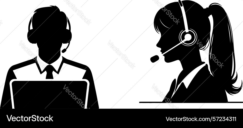 Call center operators Vector Image