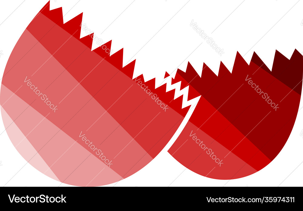 Empty egg shell icon Empty egg shell icon vector image