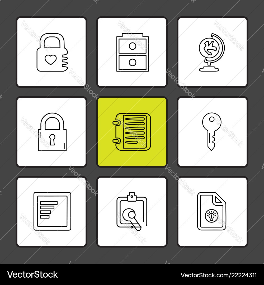 Files document clipboard write eps icons set vector image