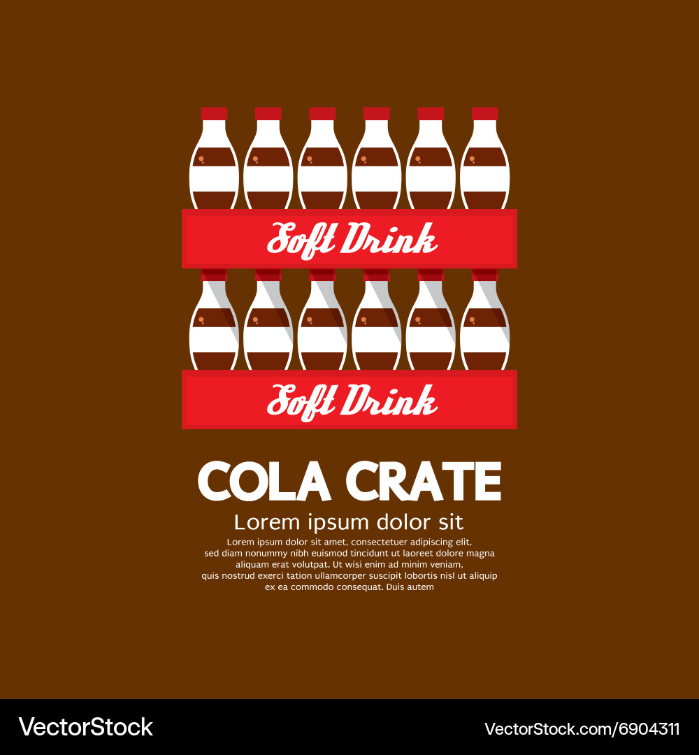 Flat design cola crate stack Vector Image