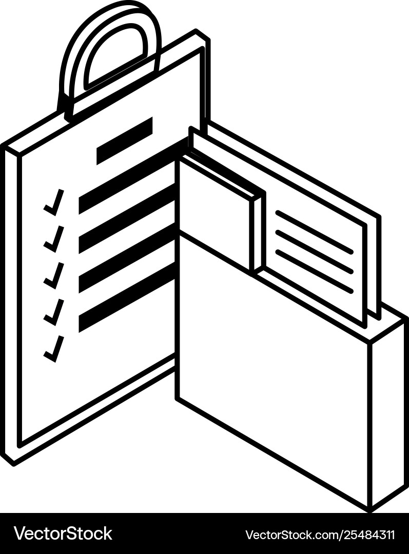 Folder documents data with checklist vector image