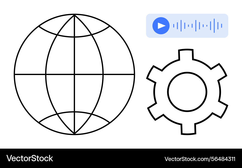 Global connectivity technology and automation Vector Image