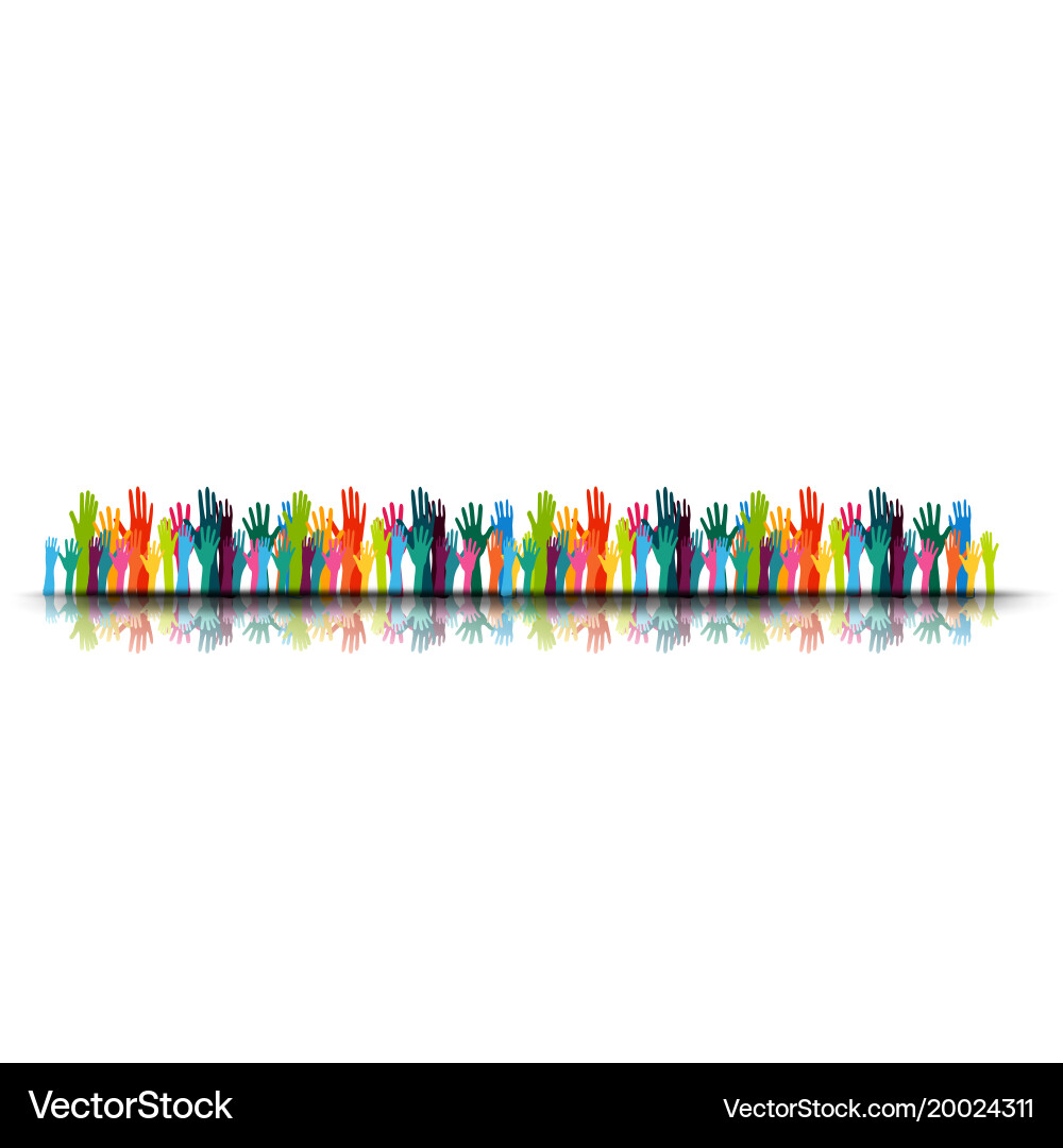 Group of Hands - Support & Unity vector image