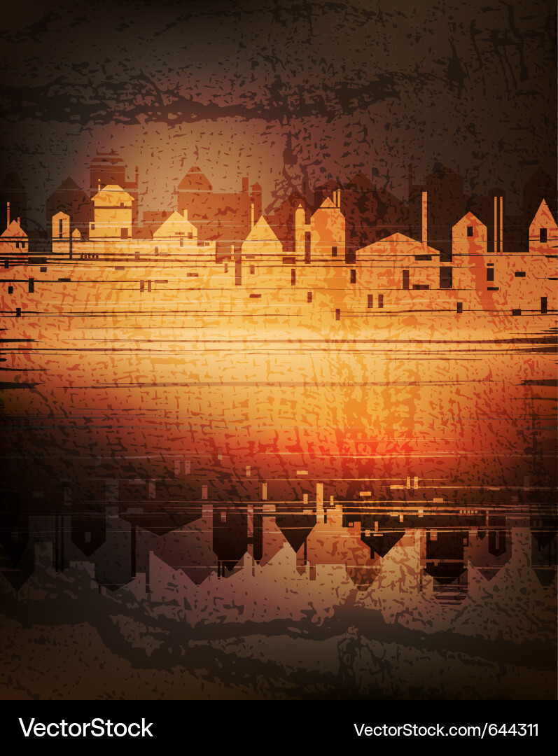 Grunge Cityscape Background Vector Image
