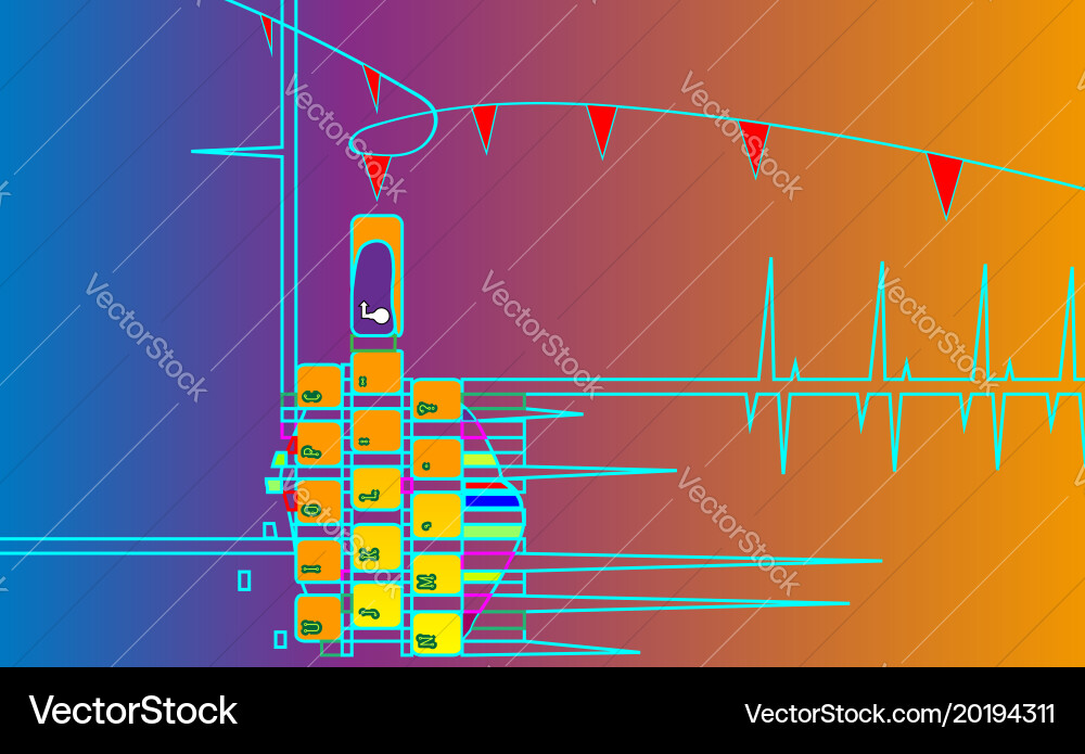 Hand is needed for enter abstract background Vector Image